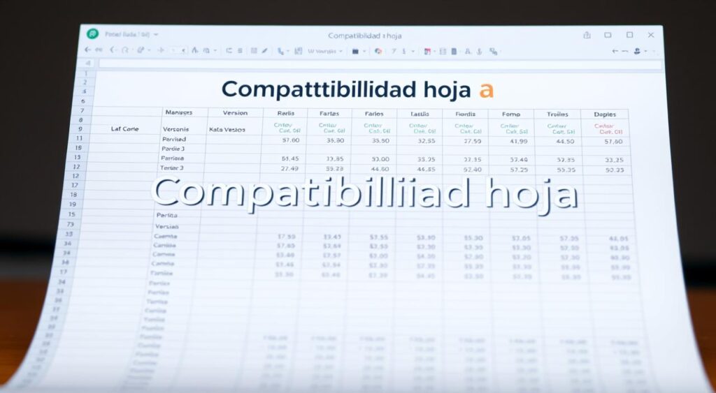 compatibilidad hoja
